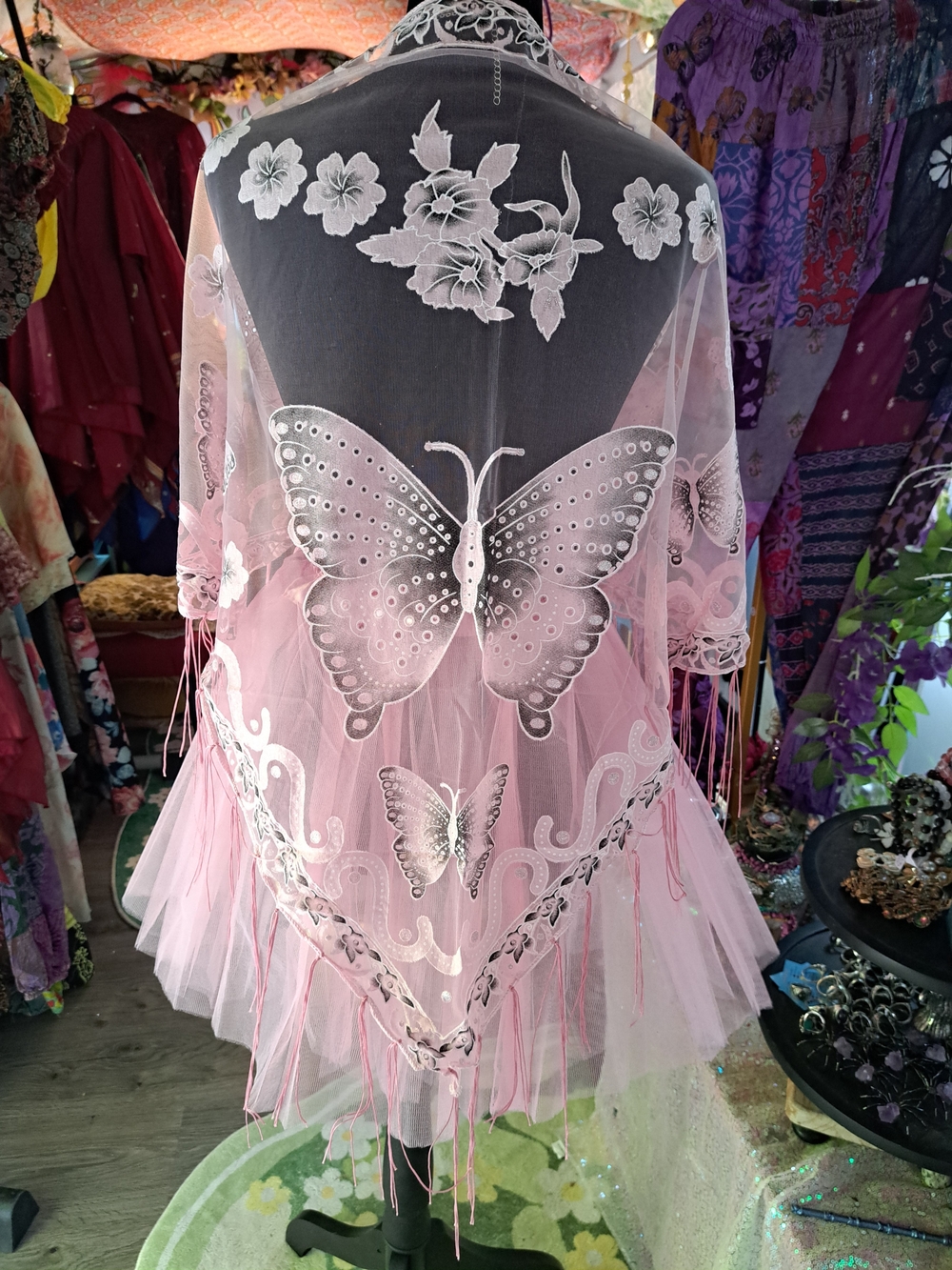 🩷
NEW One Size Blush Pink Butterfly Fairy Shawl & Tutu Set